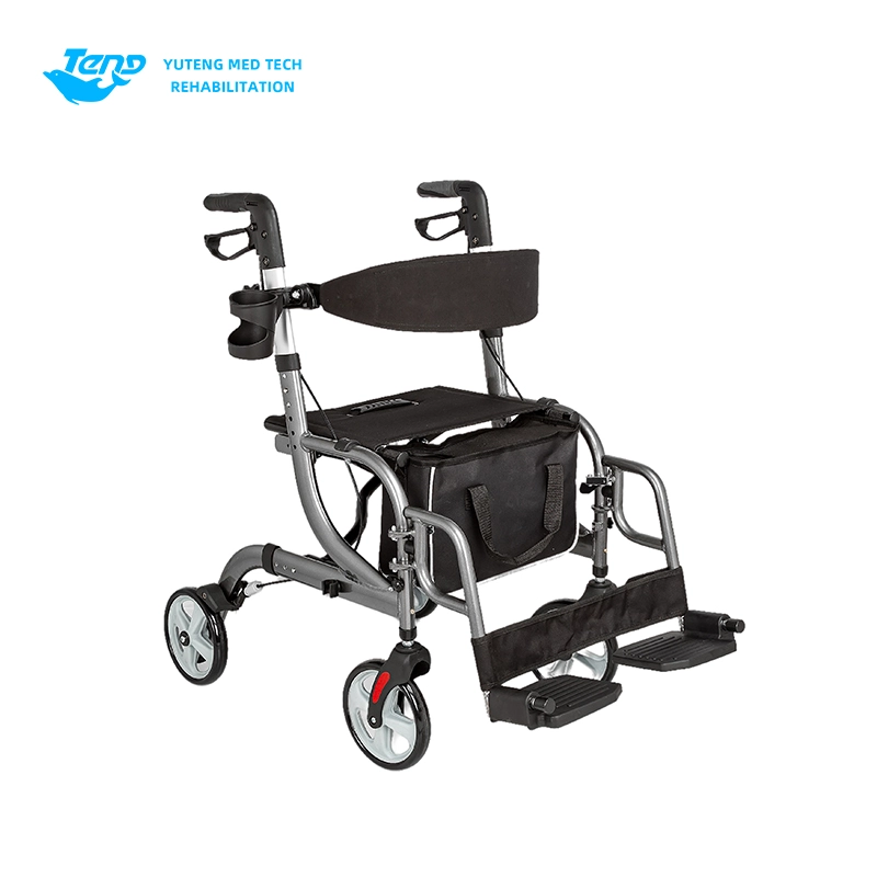Rollator în vârstă pe patru roți