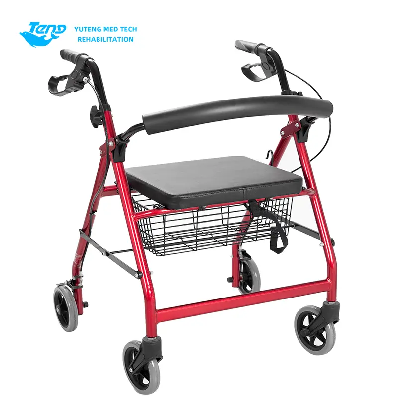 Rollator de oțel cu scaun